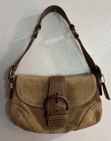 バッグ vintage coach Soho Hobo hand bag suede Coach Vintage Soho Limited Edition Suede Leather Chevron