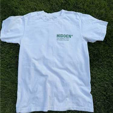Hidden NY Logo Tee 【L】 Hidden NY Deconstructed Tee White Blue Large PPF Logo Shirt