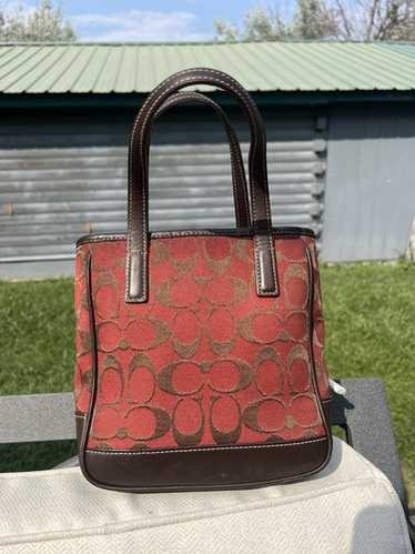 バッグ Vintage Coach Small Lunch Leather Tote COACH Vintage Legacy Lunch Tote Brown Leather Shoulder Bag