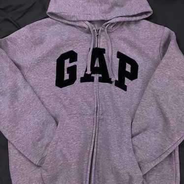 00s archive GAP fur zip hoodie Y2K グレー Zip Up Hoodie with Fur Hood Y2k | TikTok