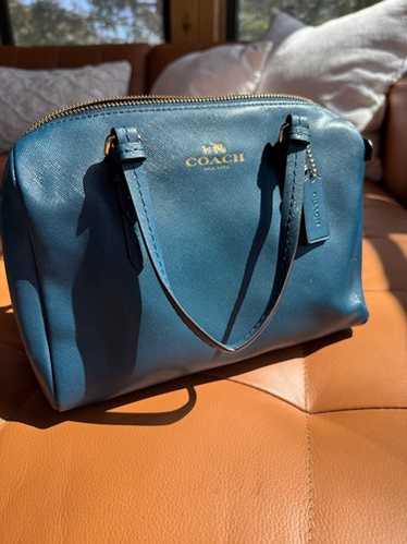 バッグ 728 vintage old coach shoulder bag navy Vintage Coach Pocket Purse Shoulder Bag/Clutch: Navy Blue