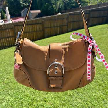 バッグ COACH Bleeker Legacy Soho Hand Bag Rare Coach bleecker legacy soho - Gem