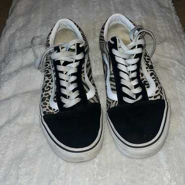 Vans! Leopard Print On The Outside And Zebra On T… - image 1