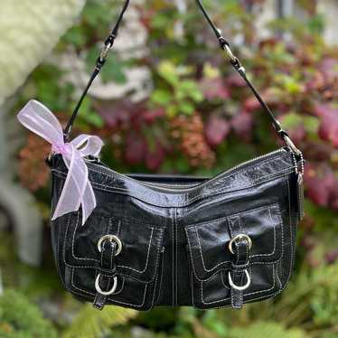 ◎y2k◎COACH Legacy Garcia Leather Satchel Y2k Coach Black Garcia Legacy Leather Shoulder Bag SOLDDD