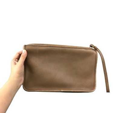 バッグ Vintage Coach Leather Accessory Pouch Vintage Coach New York Chunky Case Leather Makeup Kit Pouch