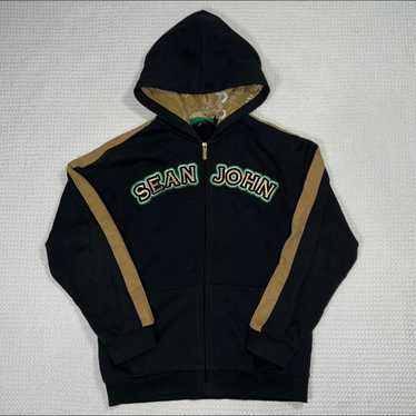 Sean John Zip Up Hoodie ナス紺 良デザイン Sean John Zip Up Hoodie ナス紺 良デザイン