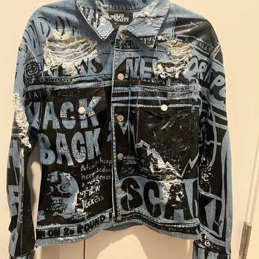 ジェレミースコット　JeremyScott　デニムジャケット　MOSCHINO Moschino Couture Jeremy Scott Allover Colorful Cross Patch