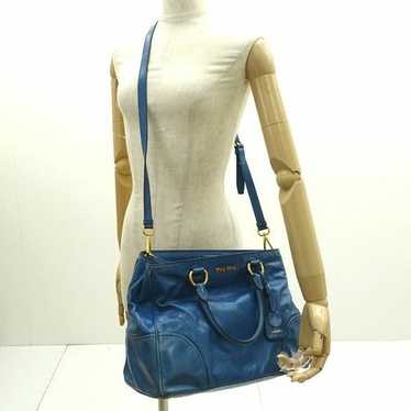 Authentic Miu Miu Vitello Shine 2Way Shoulder Tot… - image 1