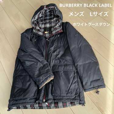 BURBERRY BLACK LABEL フード付きジャケット Burberry Black Label Men's Vintage Puffer Goose Down Jacket