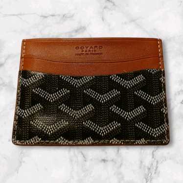 Goyard ZIP Wallet ブラック/ブラウン Goyard Brown Goyardine Coated Canvas and Leather Matignon