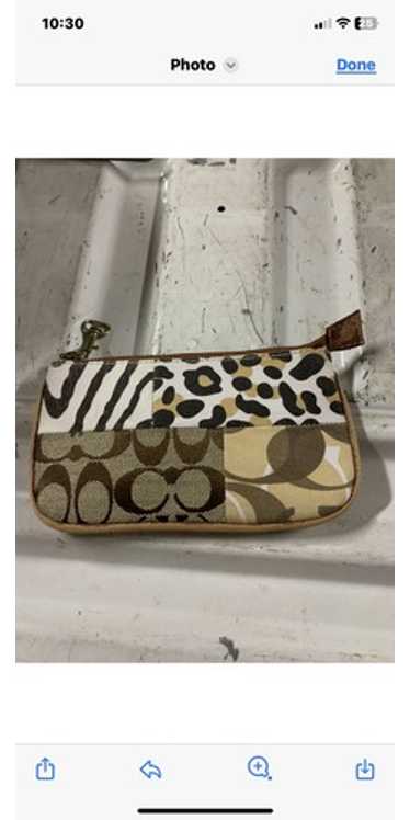 バッグ Coach Patchwork Leopard Python Pouch Bag 💌SOLD💌 Leopard Print Patchwork Coach Bag + Wallet