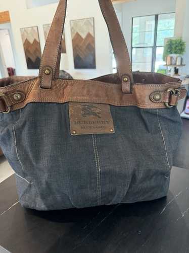 Burberry Blue Label デニム トートバッグ マザーズバッグ BURBERRY BLUE LABEL ノバチェック デニム トートバッグ - メルカリ