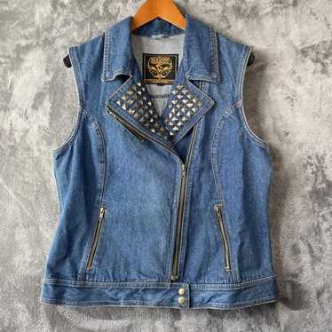 トップス AFB STUDDED DENIM VEST STUDDED DENIM VEST – AFB