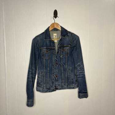 ★EZRA FITCH BLEACH CRASH DENIM JACKET★ Other Designers Abercrombie & Fitch - Steals💥 Ezra Fitch