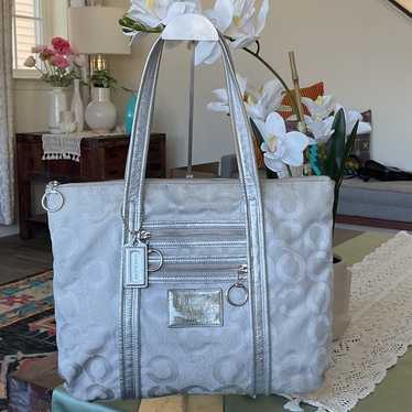 バッグ Coach Poppy Silver Ocelot Shoulder Bag s-l400.jpg