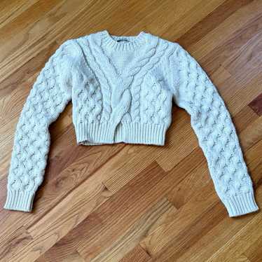 8月中掲載！【新品未使用品】Gajess Cropped Knit A'GEM/9 × .kom 『NIIER NOR/ニア ノア』 LACE TRIMMING CROP