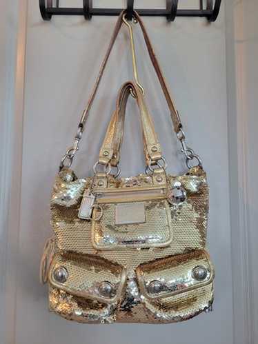 Rare Coach Poppy Spotlight GOLD 2way ポーチ Rare coach poppy gold - Gem