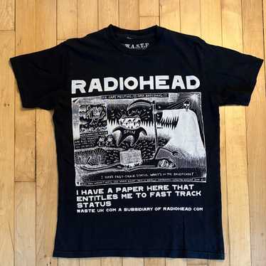 美品　RADIOHEAD W.A.S.T.E 長袖S 黒 Fast Track Vintage Radiohead Fast Track Pyramid Song Album Waste Uk Com