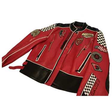 BALMAIN ラビットファー リバーシブルジャケット ヴィンテージ BALMAIN(バルマン) / コート/M/シルク/BRW/無地/ブルー