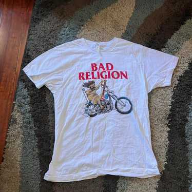 BAD RELIGION Tシャツ ホワイト 公式】BAD RELIGION 白 Tシャツ Mサイズ※カットオフ加工 - メルカリ