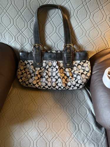 バッグ COACH soho Leather Turn Lock Boston Bag Coach Women's Soho Bag, Black, Large : Amazon.ca: Clothing