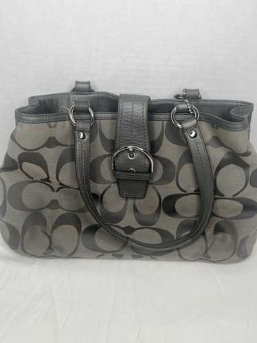 美品 Coach Turnrock Soho Signature Bag Soho Signature Jacquard Top Handle Shoulder Bag