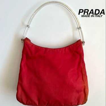 バッグ 90s PRADA PLASTIC HANDLE NYLON HAND BAG Prada plastic handle - Gem