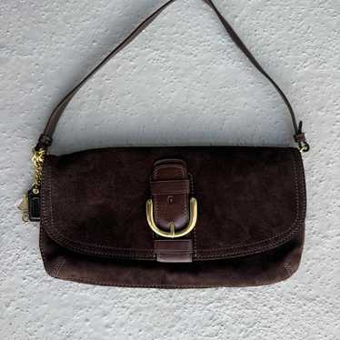 バッグ Coach Suede Signature Slim Flap y2k Rare Coach Suede Signature Slim Flap y2k rare