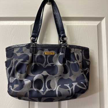 バッグ archive COACH Signature Pocket Hand Bag Coach signature satchel pocket - Gem