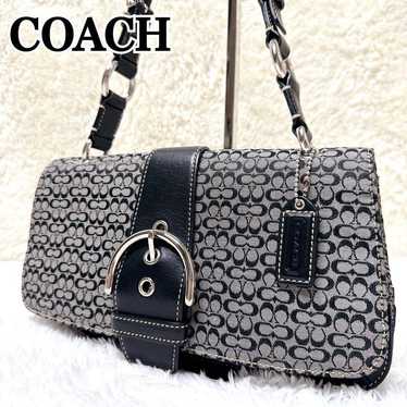 極美品Coach Soho Signature Mini Boston Bag 極美品 Coach Soho Signature Mini Boston Bag バッグ ilesbus.com