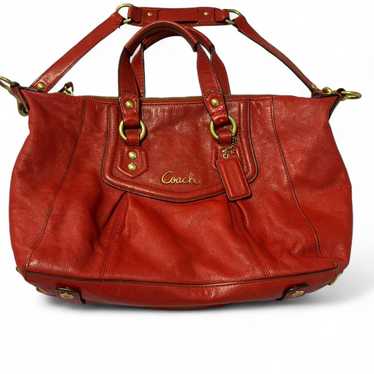 バッグ OLD COACH Large tote bag RED COACH Vintage Tribeca Shopper Tote Shoulder Zip Bag in Red
