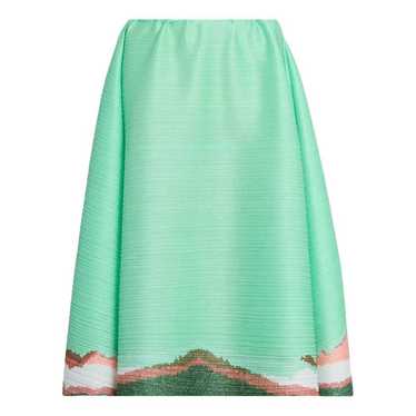 PLEATS PLEASE 転写 design long skirt size2 Maxi skirt Pleats Please Blue size L International in