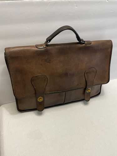 Coach Vintage Messenger Bag Shoulder 茶 1980s RARE Vintage Coach NYC Khaki Twill and Leather