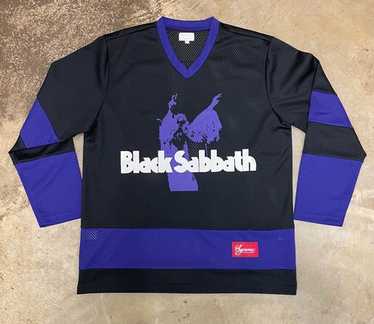 スケートボード Supreme Black Sabbath Hockey Jersey Supreme x Black Sabbath Hockey Jersey Size Medium Black