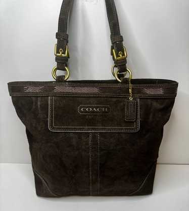 バッグ COACH Gallery Signature Suede Tote Bag COACH Gallery Signature Suede Tote Bag #PG0VOQ | eBay