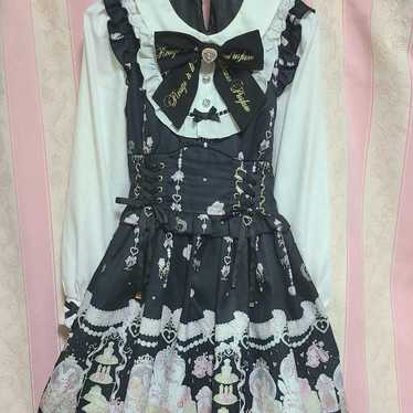 LIZLISA Romantic Cosmetics柄ワンピース ブラック LIZLISA RomanticCosmetics柄ワンピース 黒 m29776258859_1.jpg