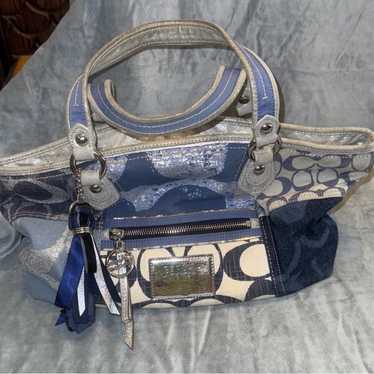 バッグ Coach Poppy Denim Patchwork Chain Bag Coach Poppy Denim Patchwork Chain Bag | eBay