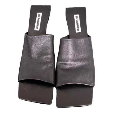 靴 JIL SANDER 24ss leather mule Leather mules in black - Jil Sander | Mytheresa