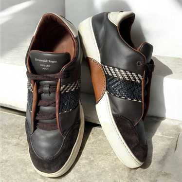ZEGNA ダークブラウン スエードシューズ 7 EU / 8 US Luxury Designer Sneakers for Men | ZEGNA US