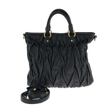 バッグ MIU MIU MATELASSE LEATHER 2WAY HAND BAG Miu Miu MiuMiu Matelasse Hand Bag Leather 2way Black Auth