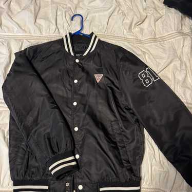 OLD GUESS　アメリカンチーム　袖レザー　刺繍　ヴァーシティージャケット Vintage Guess Varsity Jacket | Grailed