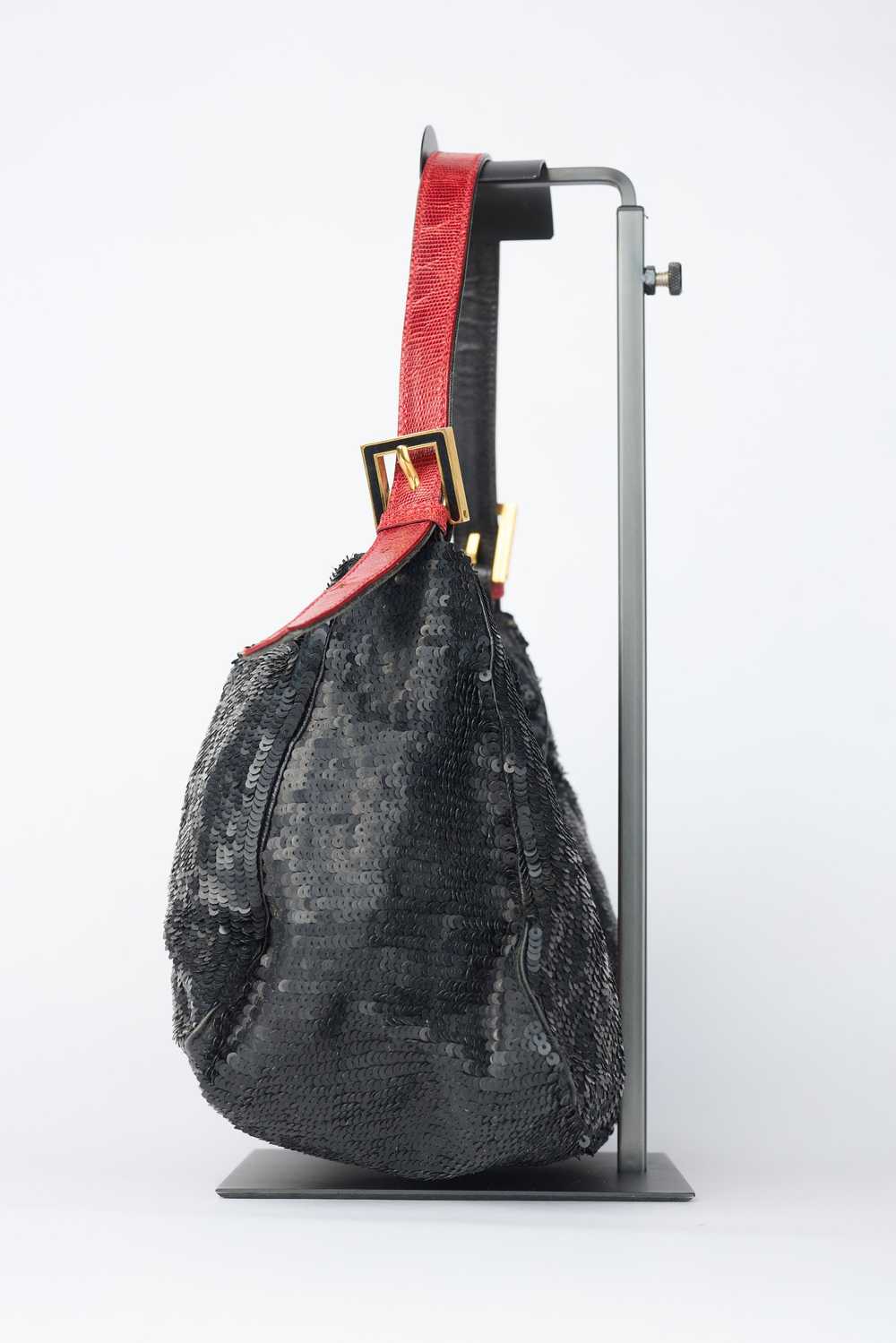 Fendi Python & Sequin Bucket Baguette - image 3