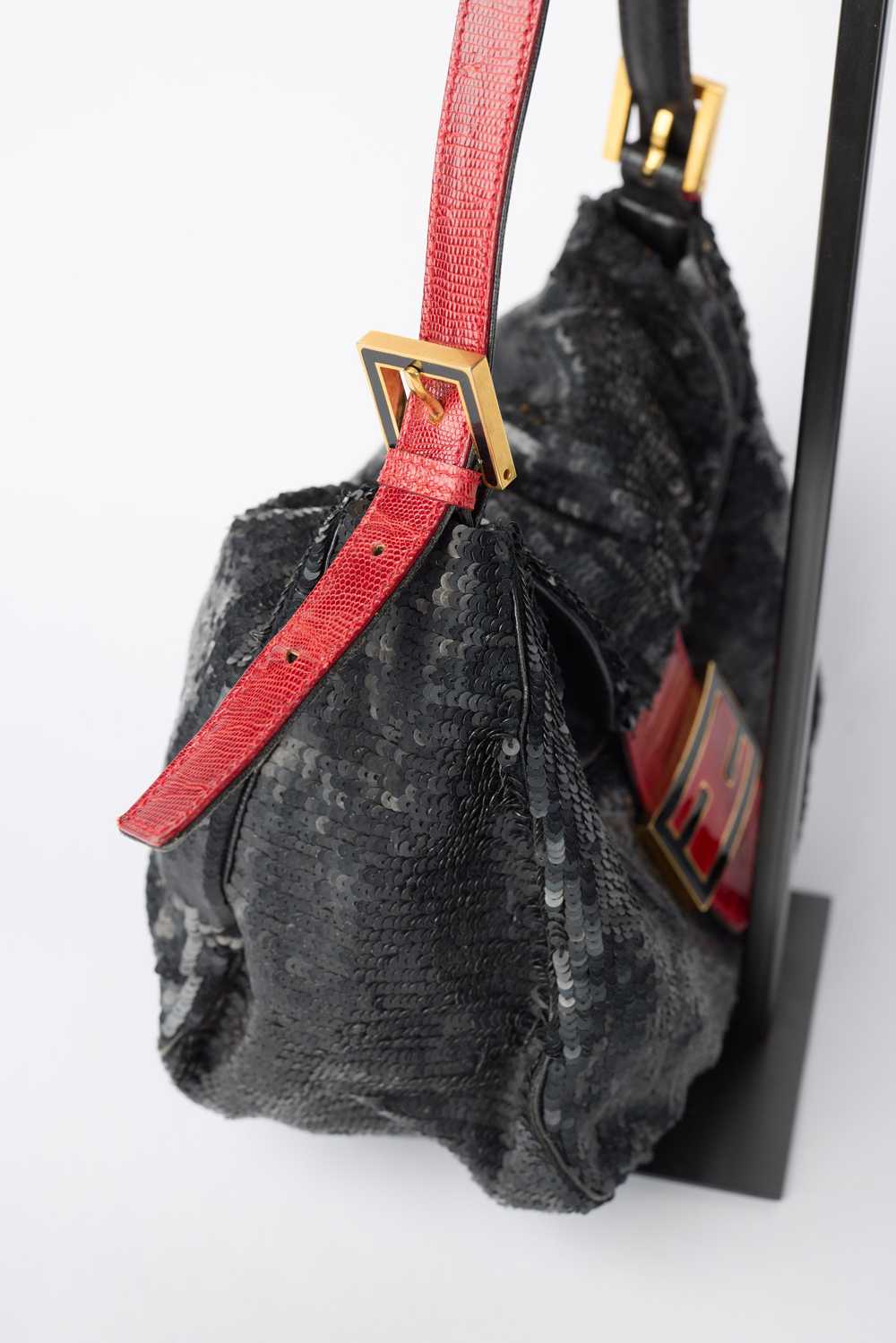 Fendi Python & Sequin Bucket Baguette - image 4