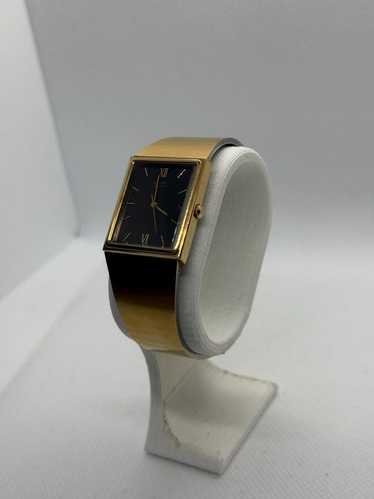 時計 seiko tank vintage Vintage Seiko Tank Gold Tone Quartz Tank Watch w/Bracelet