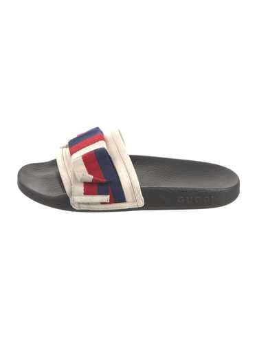 Gucci Canvas Slides Neutrals Colorblock Pattern G… - image 1