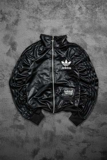 You　adidas CHILE62 ジャケット 黒 Adidas Originals Chile 62 Track Jacket Shinny Y2K Black Gold