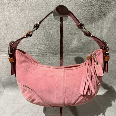 Pink suede coach hobo - Gem