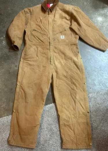 【USA-vintage】carhartt cover-all 80s 90s Vintage carhartt lined coveralls - Gem