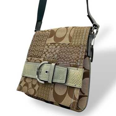 バッグ Coach Soho Signature Patchwork Hand Bag Coach Vintage Brown Soho Patchwork Signature C Satchel/Tote