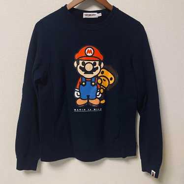 A BATHING APE マリオ スウェット a bathing ape x Super Mario Bros. Milo Mario Full zip hoodie
